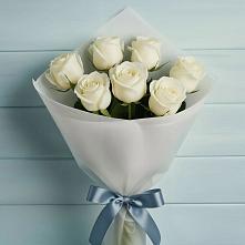 Букет 7 Белых роз Эдлесс Лав #REPLACE_PRED# Новомихайловском