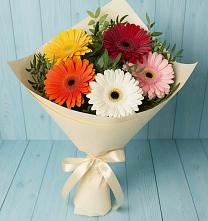 Букет цветов из:  Герберы #REPLACE_PRED# Новомихайловском