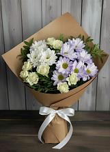 Букет цветов из:  Хризантемы и Розы в Новомихайловском