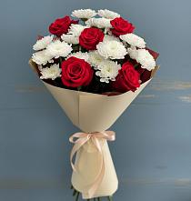 Букет цветов из:  Розы и Хризантемы в Новомихайловском