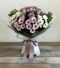 Букет цветов из:  Хризантемы и Розы в Новомихайловском