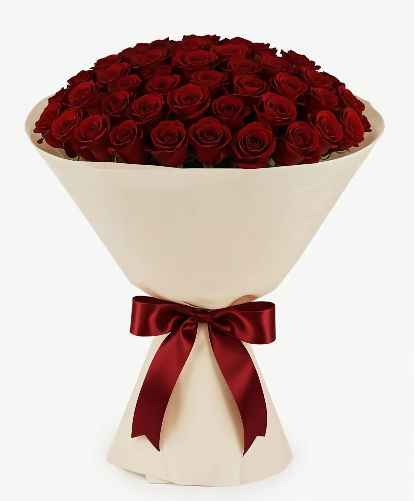 Букет 101 Бордовая роза Блэк Бакарра в Новомихайловском